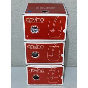 NEW Govino Drinkware 16-oz Wine Glasses Clear Shatterproof Thumb Notch Set Of 12